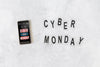 Smartphone Mockup With Cyber Monday Letters Psd
