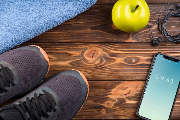 Smartphone Mockup With Fitness Concept Psd