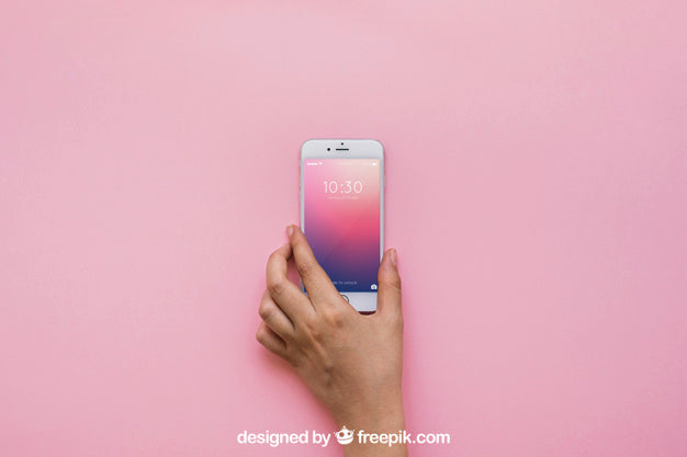 Smartphone Mockup With Hand Psd