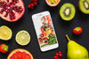 Smartphone Mockup With Healthy Food Concept Psd