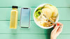Smartphone Mockup With Healthy Food Psd