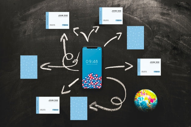 Smartphone Mockup With Internet Concept Psd