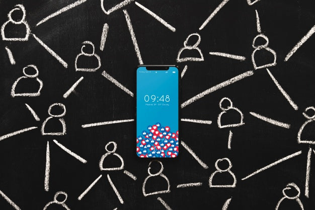 Smartphone Mockup With Internet Concept Psd