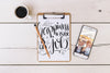 Smartphone Mockup With Office Elements Psd
