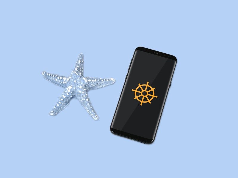 Smartphone Mockup With Sea Star