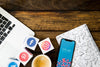 Smartphone Mockup With Social Media Concept Psd