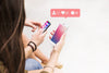 Smartphone Mockup With Social Network Concept Psd