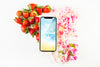 Smartphone Mockup With Strawberries Psd