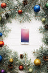 Smartphone Screen Mockup With Christmas Design Psd