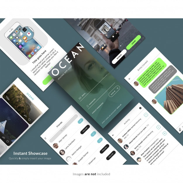 Smartphone Screens Mock Up Psd