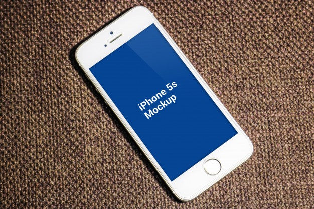 Smartphone With Blue Screen Psd