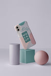Smartphone With Mock-Up Phone Case And Geometric Shapes Psd