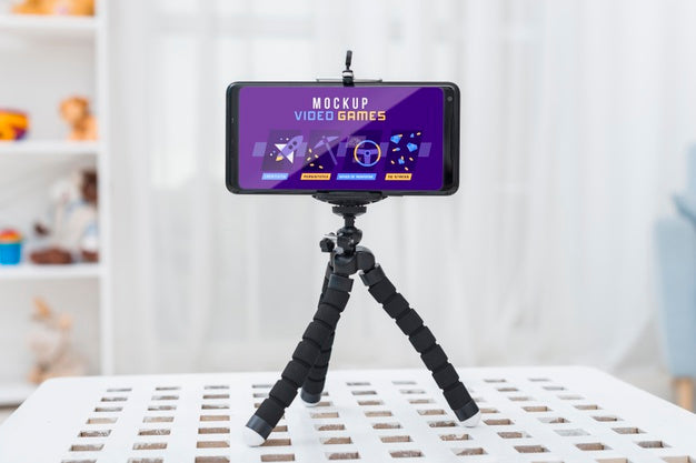 Smartphone With Video Games Psd