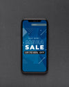 Smartphone With Website Open For Sales Psd
