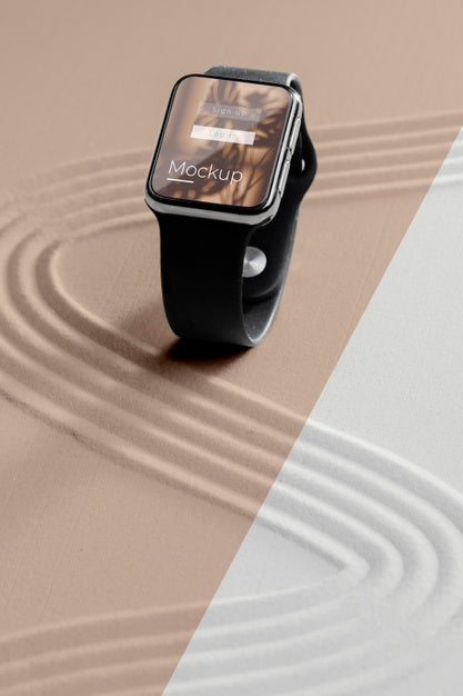 Smartwatch Display Mock-Up In Sand Psd