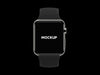 Smartwatch On Black Background Mock Up Design Psd