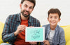 Smiley Father And Son Holding Electronic Tablet Psd