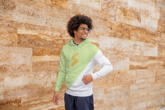 Smiley Man Wearing Hoodie Psd