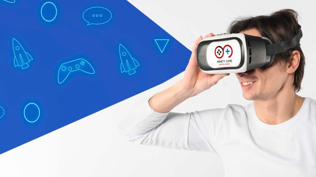 Smiley Man With Vr Glasses Psd