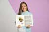 Smiley Woman Holding Book Psd