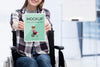 Smiley Woman In Wheelchair At Work With Copy Space Psd