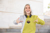 Smiley Woman Pointing At Hoodie Psd