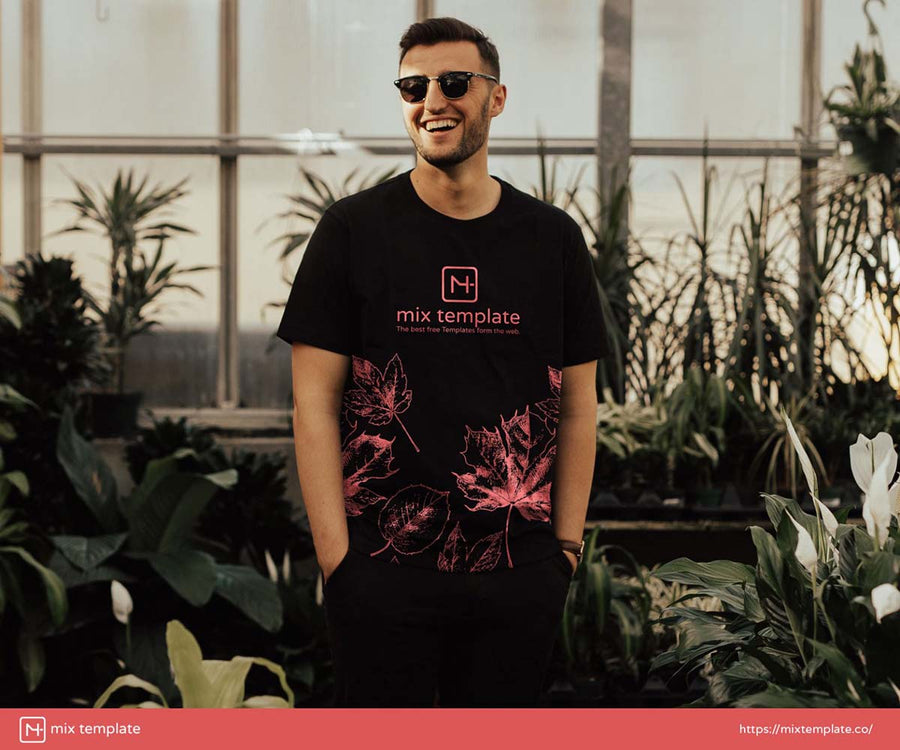 Smiling Man T-Shirt Mockup