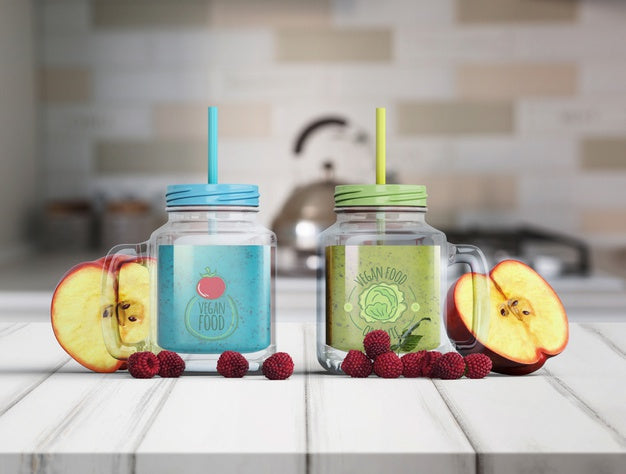 Smoothies Full Of Vitamins Mock-Up Psd