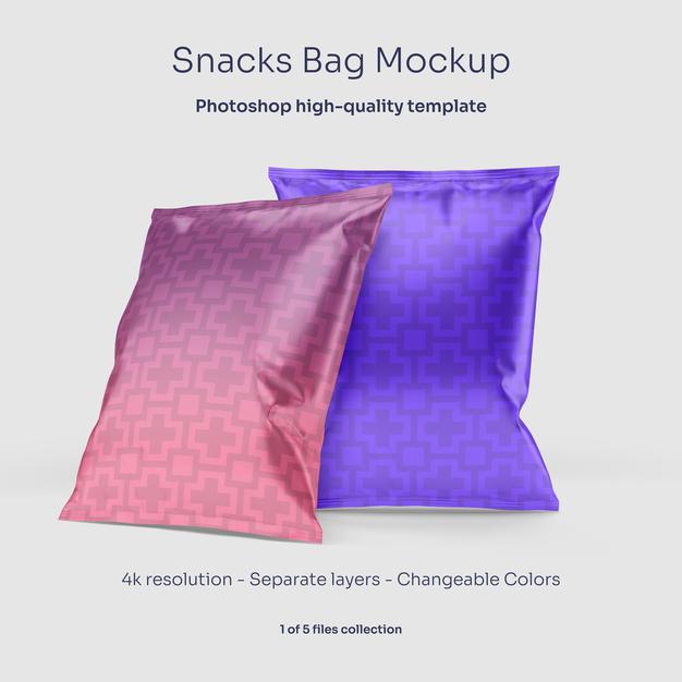 Snacks Bag Mockup Psd