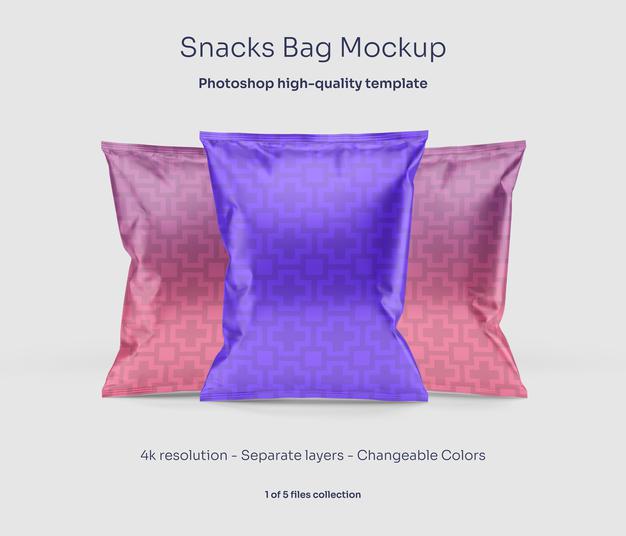 Snacks Bag Mockup Psd