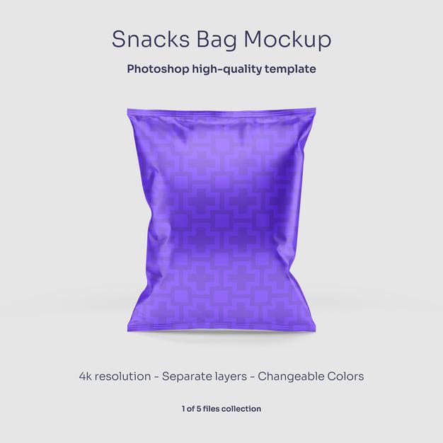 Snacks Bag Mockup Psd
