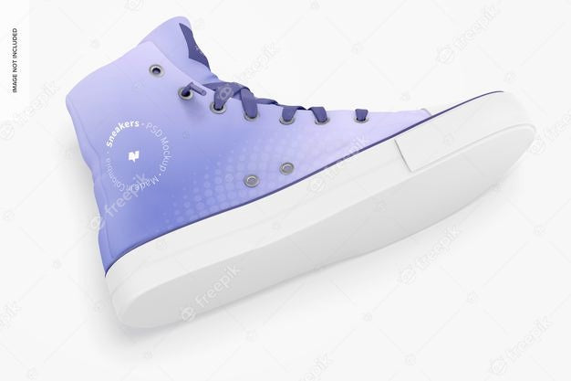 Sneakers Mockup, Dropped Psd