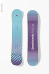 Snowboard Mockup On White, Top View Psd