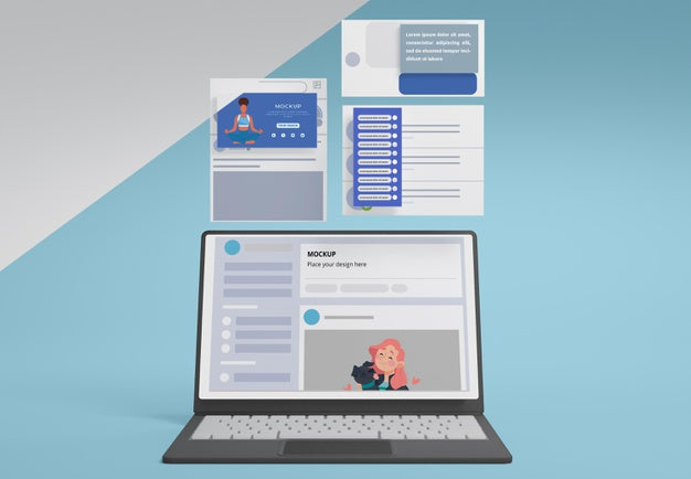 Social Media App Interface Mock-Up Psd