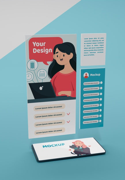 Social Media App Interface Mock-Up Psd