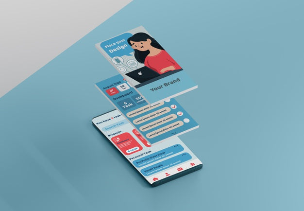 Social Media App Interface Mock-Up Psd