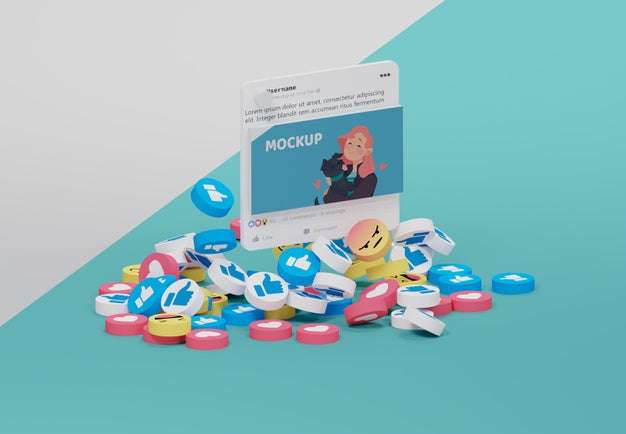 Social Media App Interface On Mock-Up Device Psd