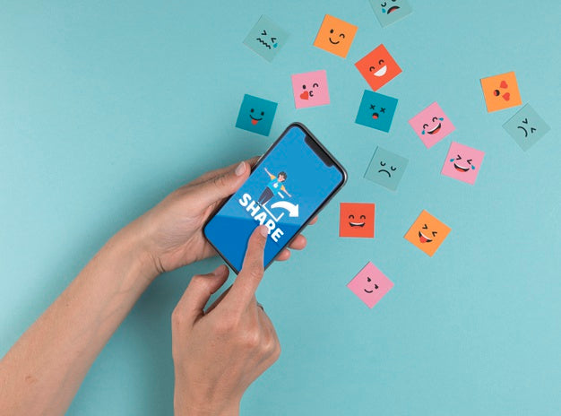 Social Media Concept With Smartphone And Message Psd