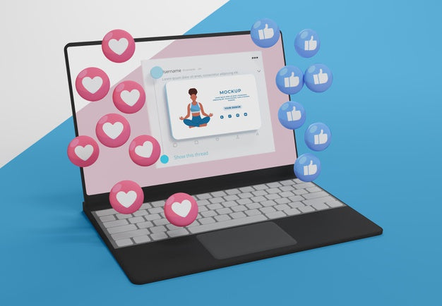 Social Media On Mock-Up Device Psd