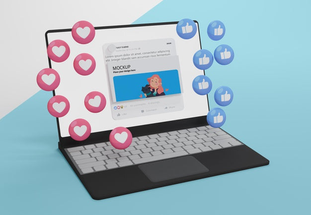 Social Media On Mock-Up Device Psd