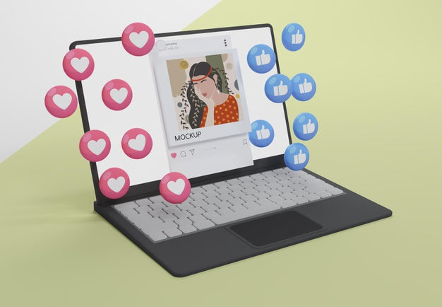 Social Media On Mock-Up Device Psd