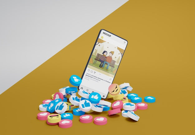 Social Media Platform On Mock-Up Device Psd