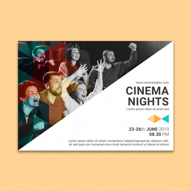 Social Media Post Mockup With Cinema Concept Psd