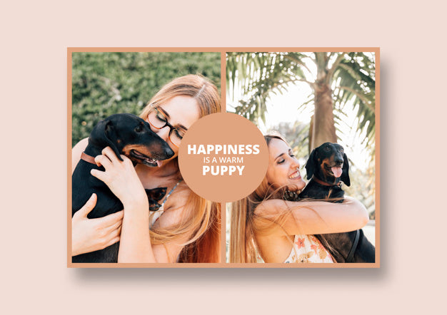 Social Media Post Mockup With Dog Concept Psd