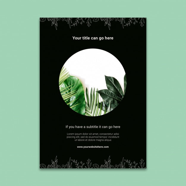 Social Media Post Mockup With Floral Concept Psd