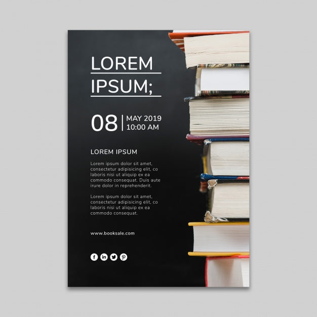 Social Media Post Mockup With Literature Concept Psd