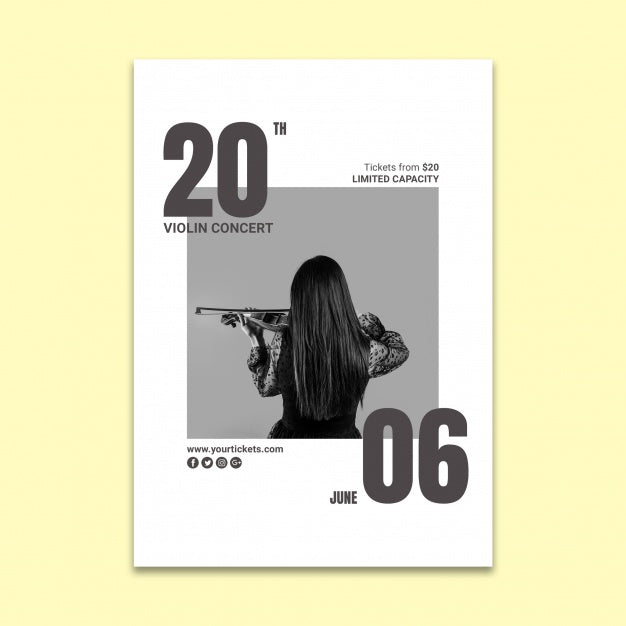 Social Media Post Mockup With Music Concept Psd