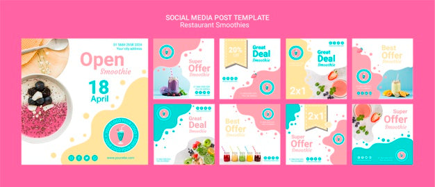 Social Media Post Template Set Psd