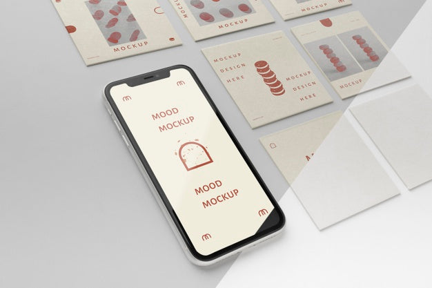 Social Media Posts And Smartphone Mock-Up Psd