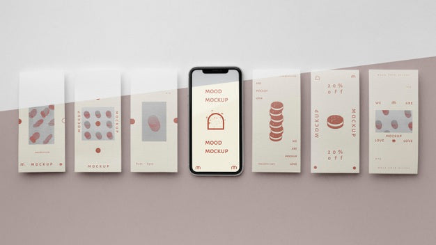 Social Media Stories And Smartphone Mock-Up Psd